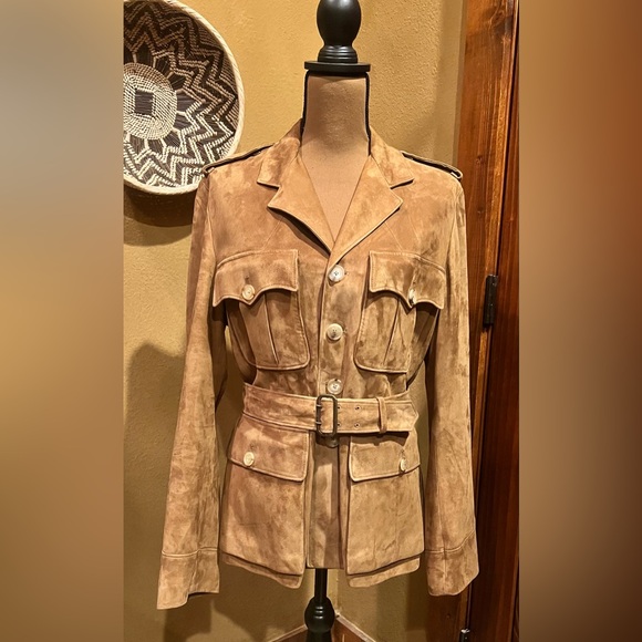 SOLD Ralph Lauren Purple Label Bryn Suede Jacket Size 12 - Picture 4 of 7